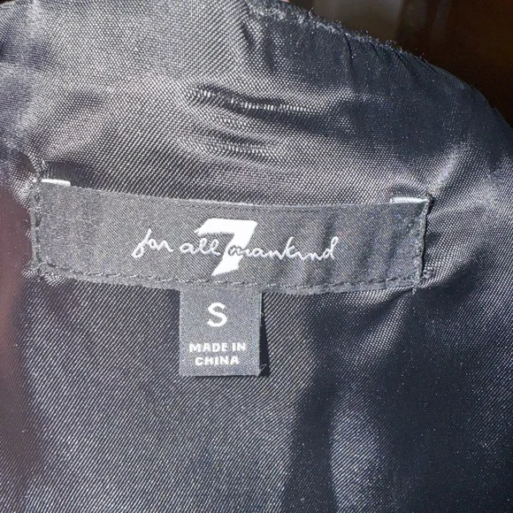 7 FOR ALL MANKIND black faux leather waist cutouts romper. Size S - Picture 6 of 6